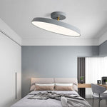 Aurelia Circular LED Semi-Flush Mount Ceiling Light in Nordic Minimalist Style