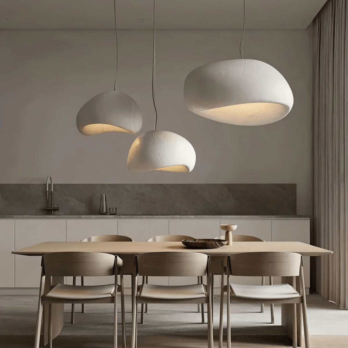 Zenra Organic Wabi-Sabi Chandelier – Designer HDPE Pendant Light