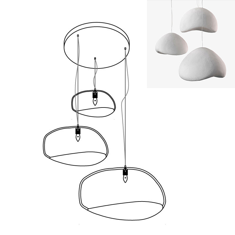 Zenra Organic Wabi-Sabi Chandelier – Designer HDPE Pendant Light