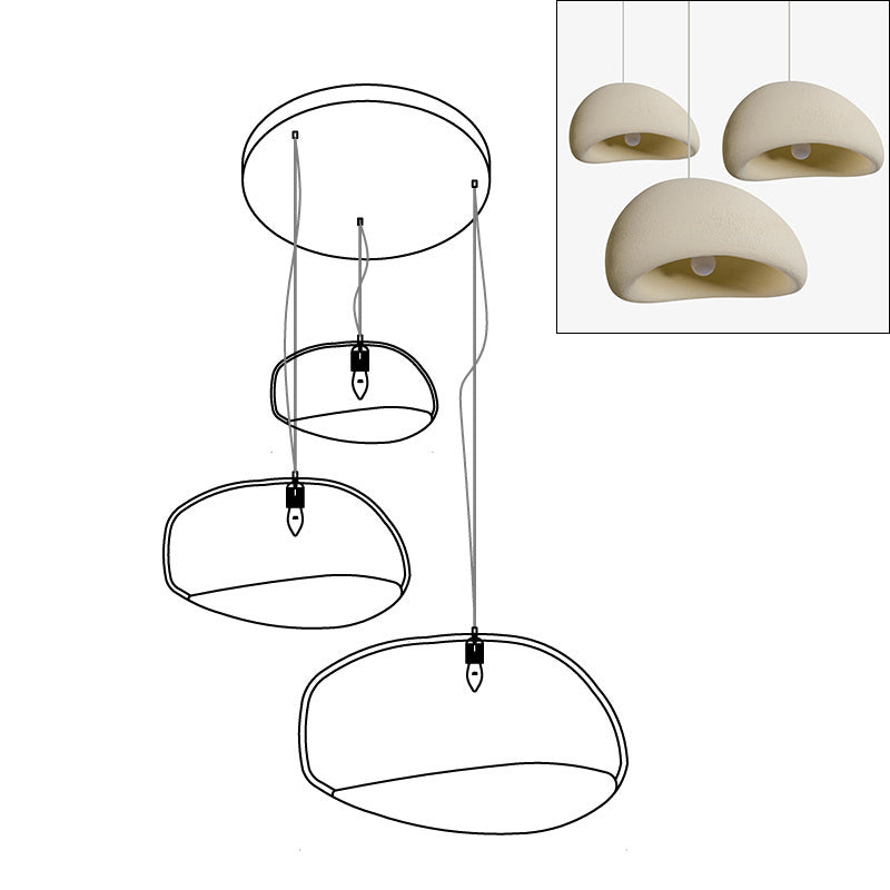 Zenra Organic Wabi-Sabi Chandelier – Designer HDPE Pendant Light