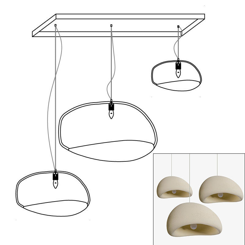 Zenra Organic Wabi-Sabi Chandelier – Designer HDPE Pendant Light