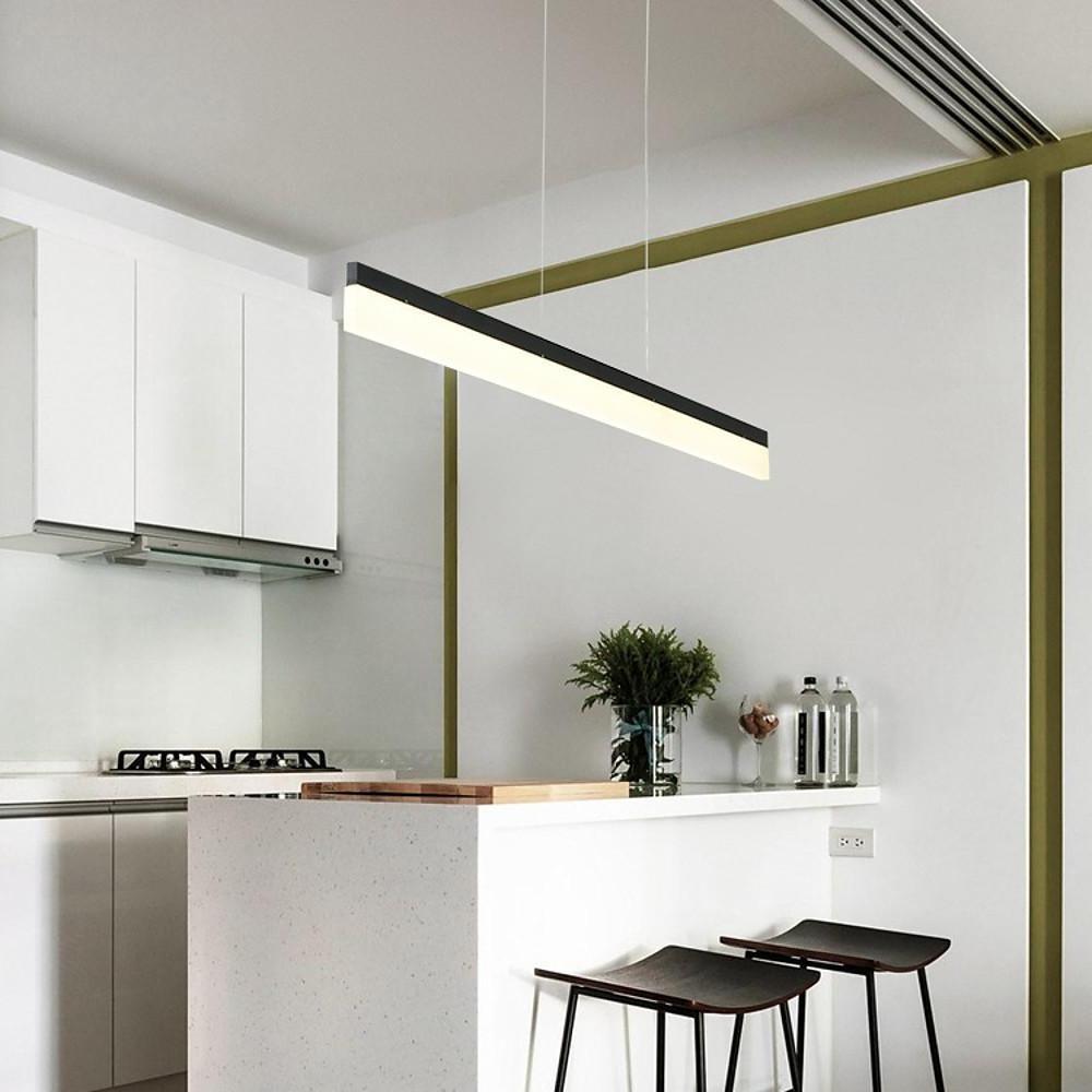 Linear LED Pendant Light in Aluminum and Acrylic for Modern Interiors