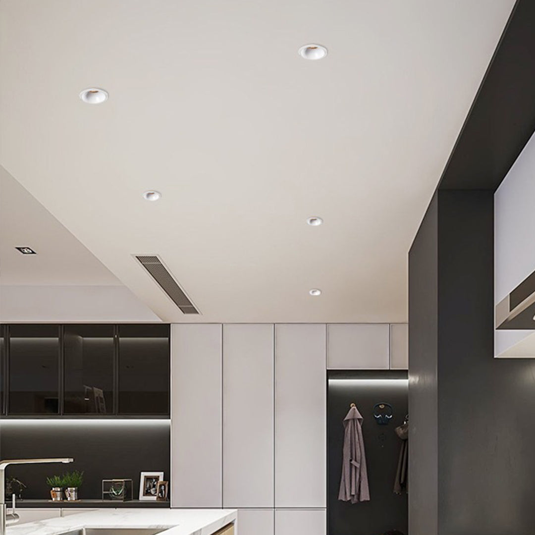 Ultra-Thin Recessed LED Spotlight with Honeycomb Anti-Glare, 7W Modern Ceiling Light
