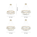 Lumina Crystal Chandelier in Gold Aluminum for Grand Interiors