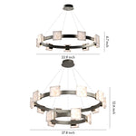 Modern Cloud Stone Kitchen Island Chandelier with Gold Aluminum Frame