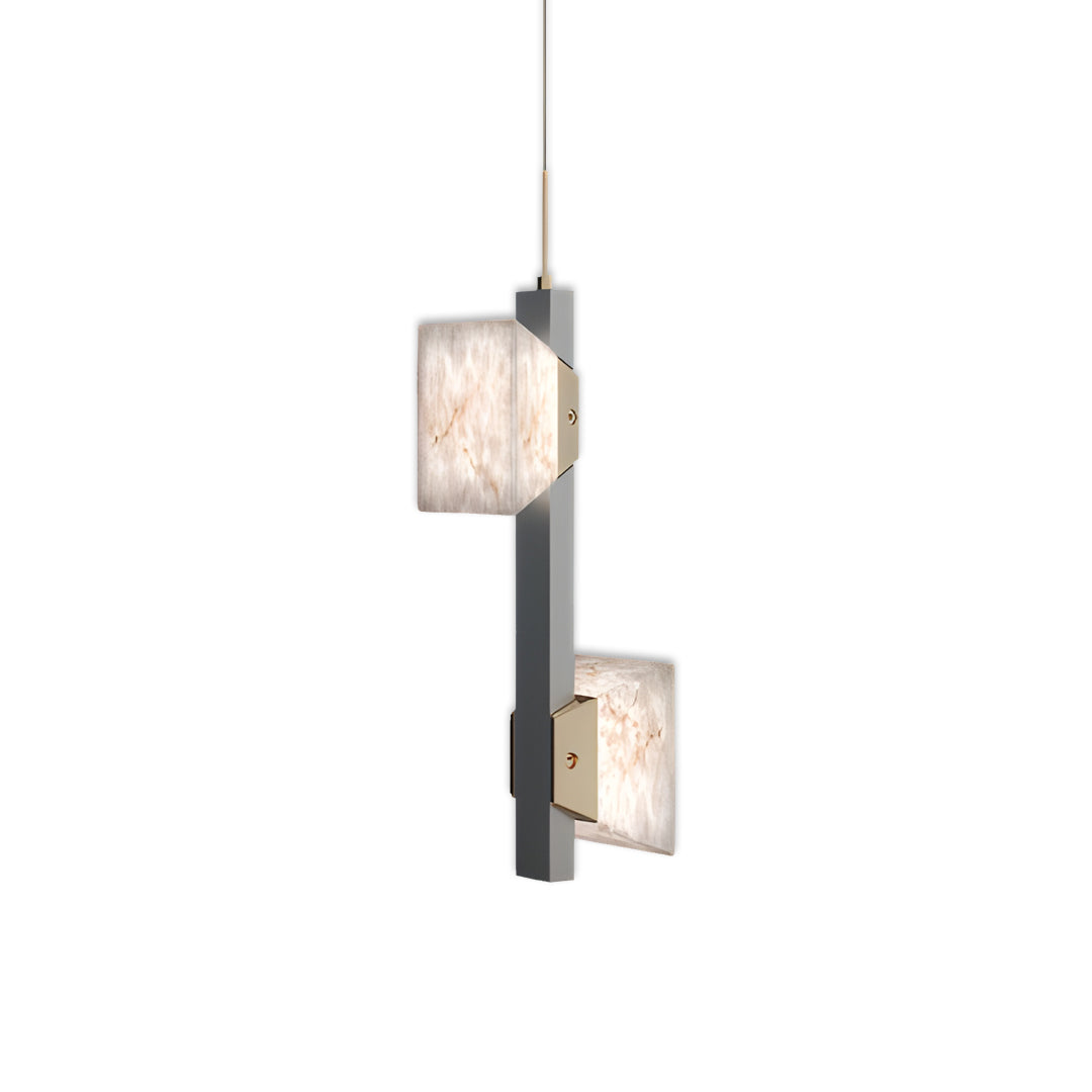 Modern Cloud Stone Kitchen Island Chandelier with Gold Aluminum Frame