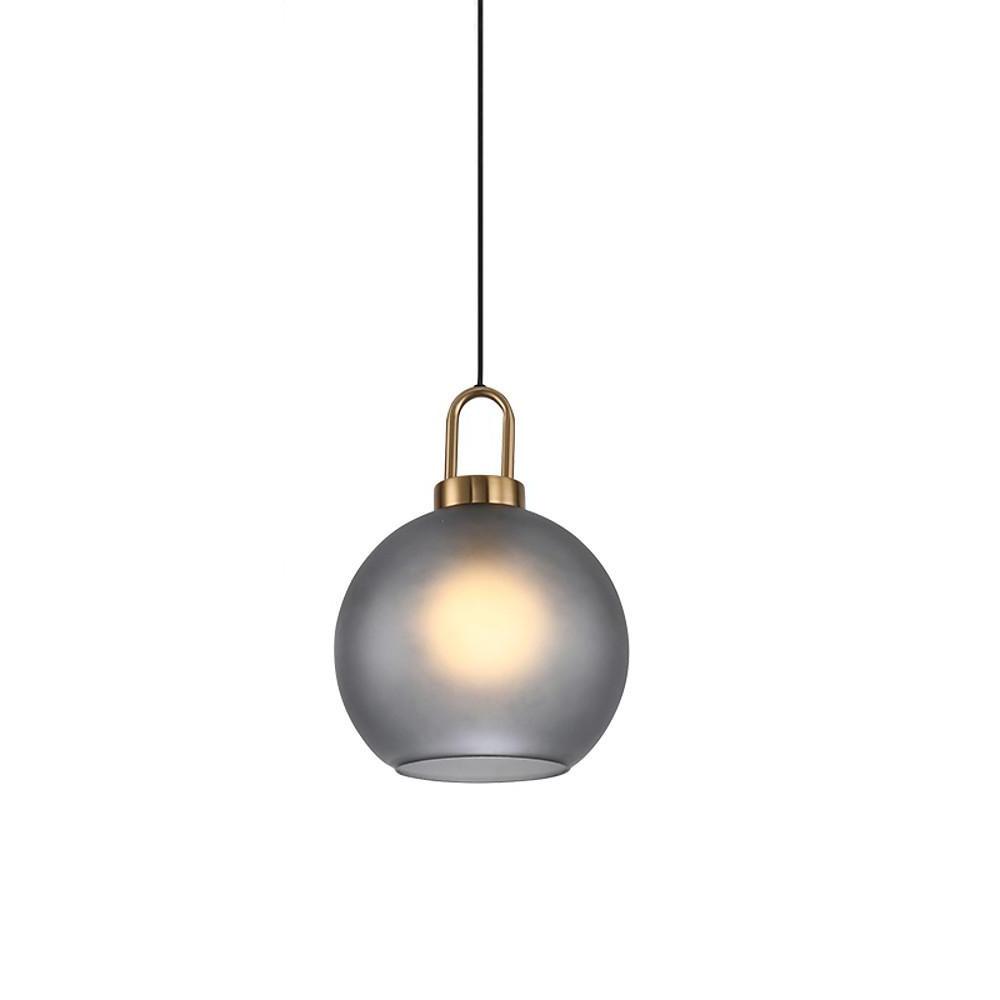 Aurelia Globe Pendant Light in Electroplated Metal and Glass