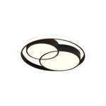 Trio of Illumination: Modern LED Flush Mount Ceiling Light in Matte Black