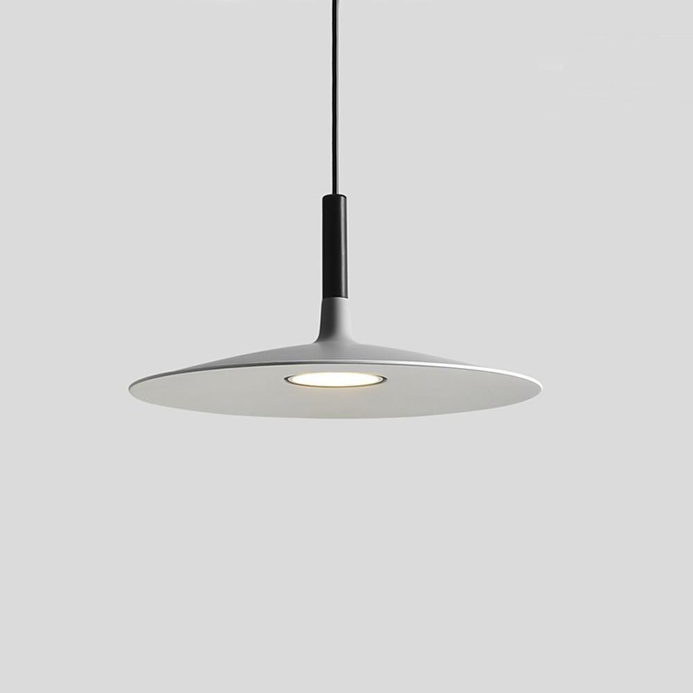 Nordic Flat Dish LED Pendant Light – Minimalist Ceiling Hanging Lamp
