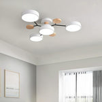 Orbital Sputnik Semi Flush Mount LED Chandelier in Metal and Acrylic