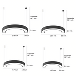 Curved Slim C Shape Led Pendant Half Circle Hanging Profile Light For Office