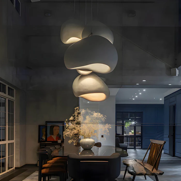 Japanese Wabi Sabi Style Bird Nest Shape Pendant Light