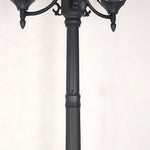 European Three-Light LED Post Lamp for Villa Gardens