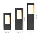 Modern Square Bollard Light for Courtyard and Garden Paths