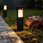 Modern Square Bollard Light for Courtyard and Garden Paths