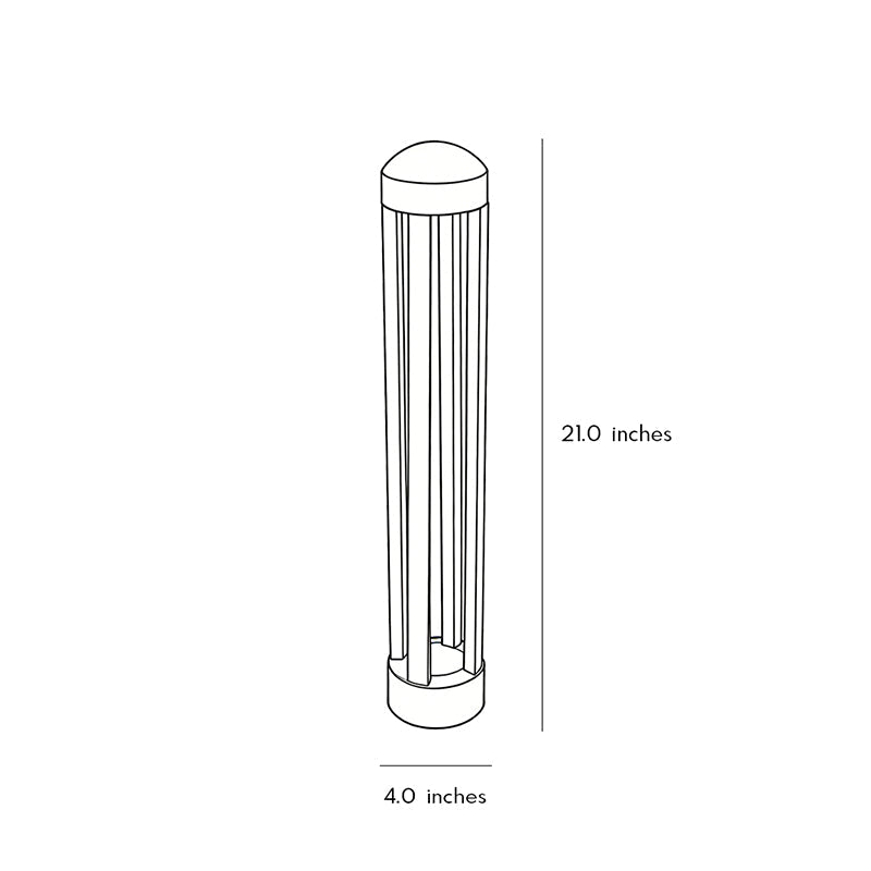 Minimalist Four-Post LED Bollard Light for Modern Landscapes