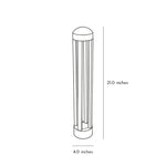 Minimalist Four-Post LED Bollard Light for Modern Landscapes