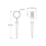 Minimalist LED Outdoor Spotlight with Ground Spike, Warm White 3000K