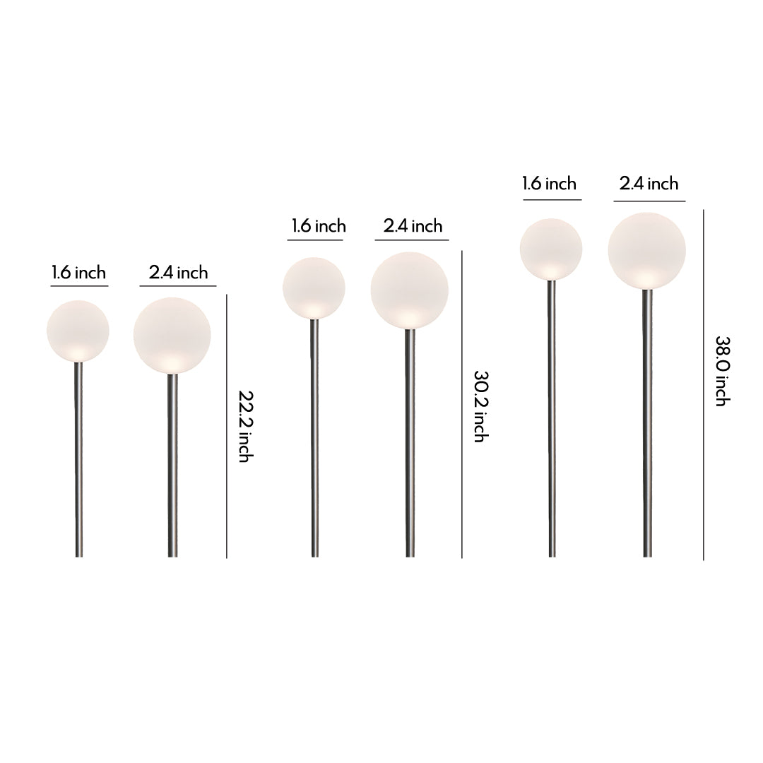 Reed Ball LED Pathway Light – Modern Landscape Lighting in Nickel