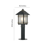 Aurea Copper Path Light with Glass Shade for Garden Walkways