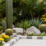 Modern Landscape Path Lights with Glass Shade for Outdoor Garden Walkways