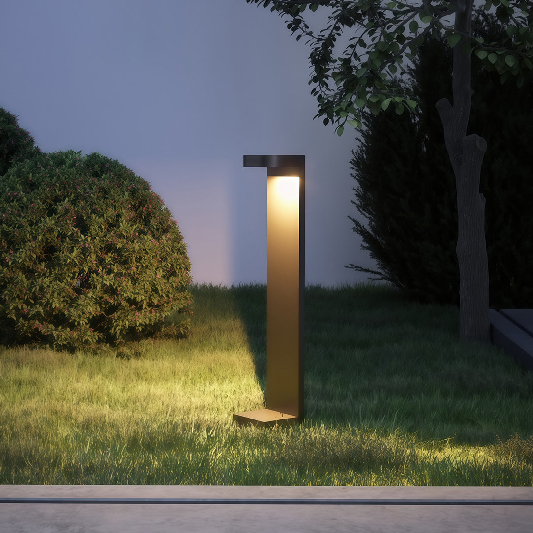 Minimalist Outdoor Pathway Bollard Light with Warm LED Glow