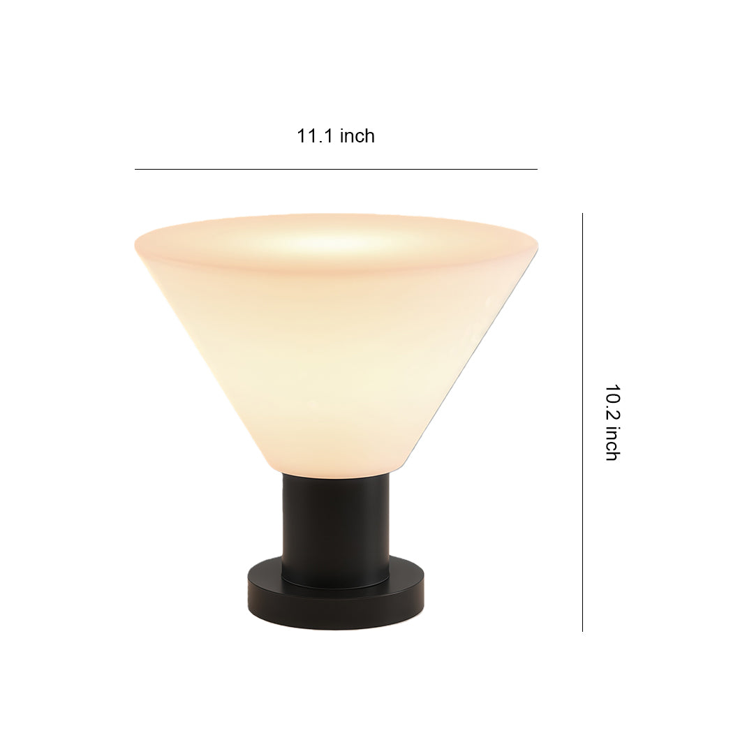 Outdoor Pillar Light with Stainless Steel Frame and PE Shade