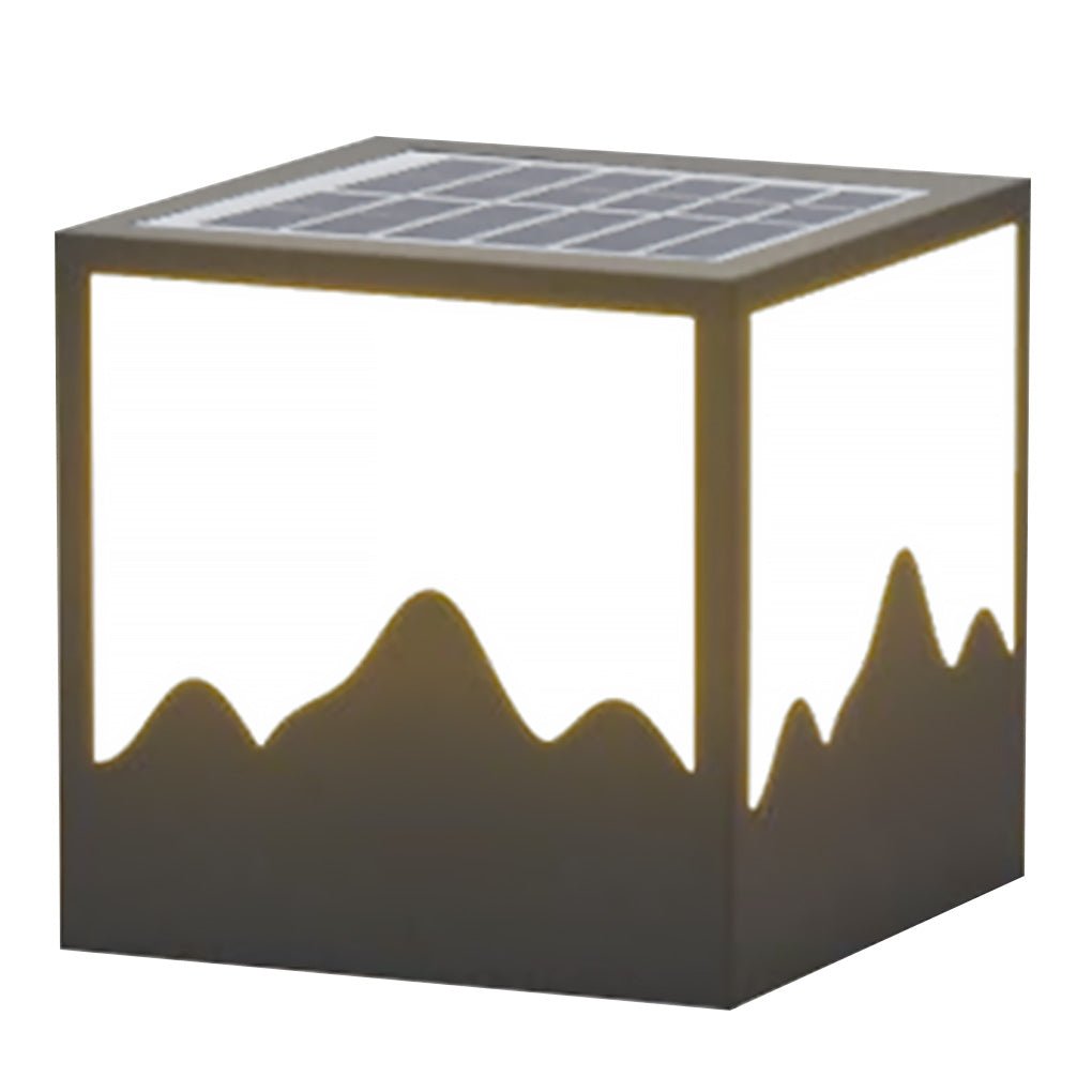 Landscape Silhouette Solar Outdoor Waterproof Led Post Light For Garden Fence