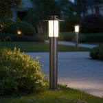 Minimalist Outdoor Bollard Light with E27 LED Bulb for Pathway and Garden