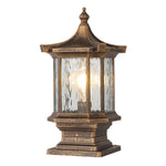 European Vintage Lantern Post Light for Outdoor Pathways and Courtyards