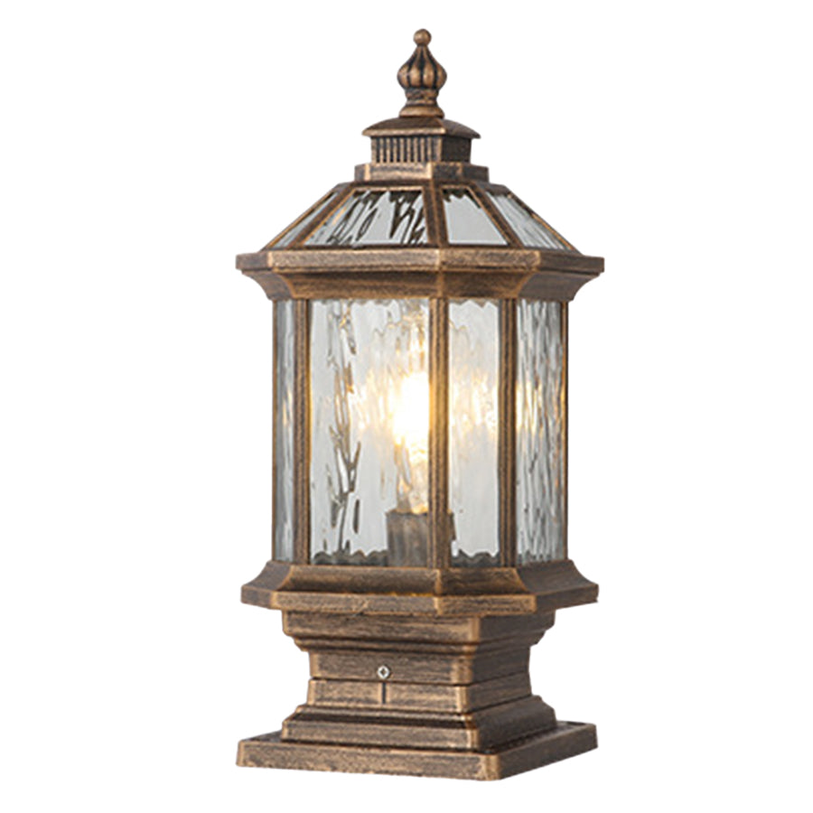 European Vintage Lantern Post Light for Outdoor Pathways and Courtyards
