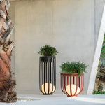 Industrial Solar Outdoor Led Floor Lantern Lamp With Tray