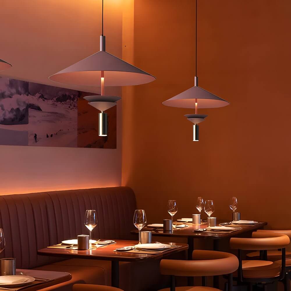 Laos Modern LED Pendant Light with Spotlight in Iron
