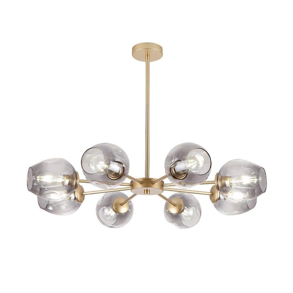 Aurelia Glass Globe Sputnik Chandelier – Nordic LED Ceiling Light