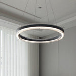 Black Round Chandelier Minimalist Italian Glass Pendant Light