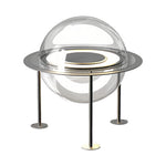 Solar Globe Pillar Light in Stainless Steel for Gate and Garden