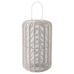 Woven Outdoor LED Lantern in Stainless Steel, Modern Minimalist Garden Light