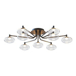 Lumina Glass Flush Mount Ceiling Light — Modern LED Fixture in Black