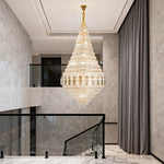 Aurelia Gold Crystal Chandelier – Large French Art Glass Pendant for Living & Dining