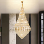 Aurelia Gold Crystal Chandelier – Large French Art Glass Pendant for Living & Dining