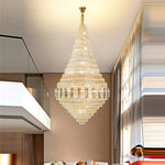 Aurelia Gold Crystal Chandelier – Large French Art Glass Pendant for Living & Dining