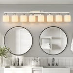 Modern Minimalist Vanity Light for Bathroom Mirror with Glass Shades