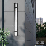 Modern Outdoor Wall Sconce with Marble Shade in Stainless Steel