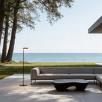 Modern Minimalist Outdoor Floor Lamp – Black Waterproof LED Garden Light