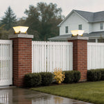 Modern Outdoor Pillar Light in Black Stainless Steel with Warm White LED
