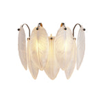 Feather Wall Sconce in Copper, Nickel, or Black – French Luxury Glass Lighting