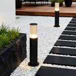 Modern Outdoor Bollard Path Light with Warm LED Illumination