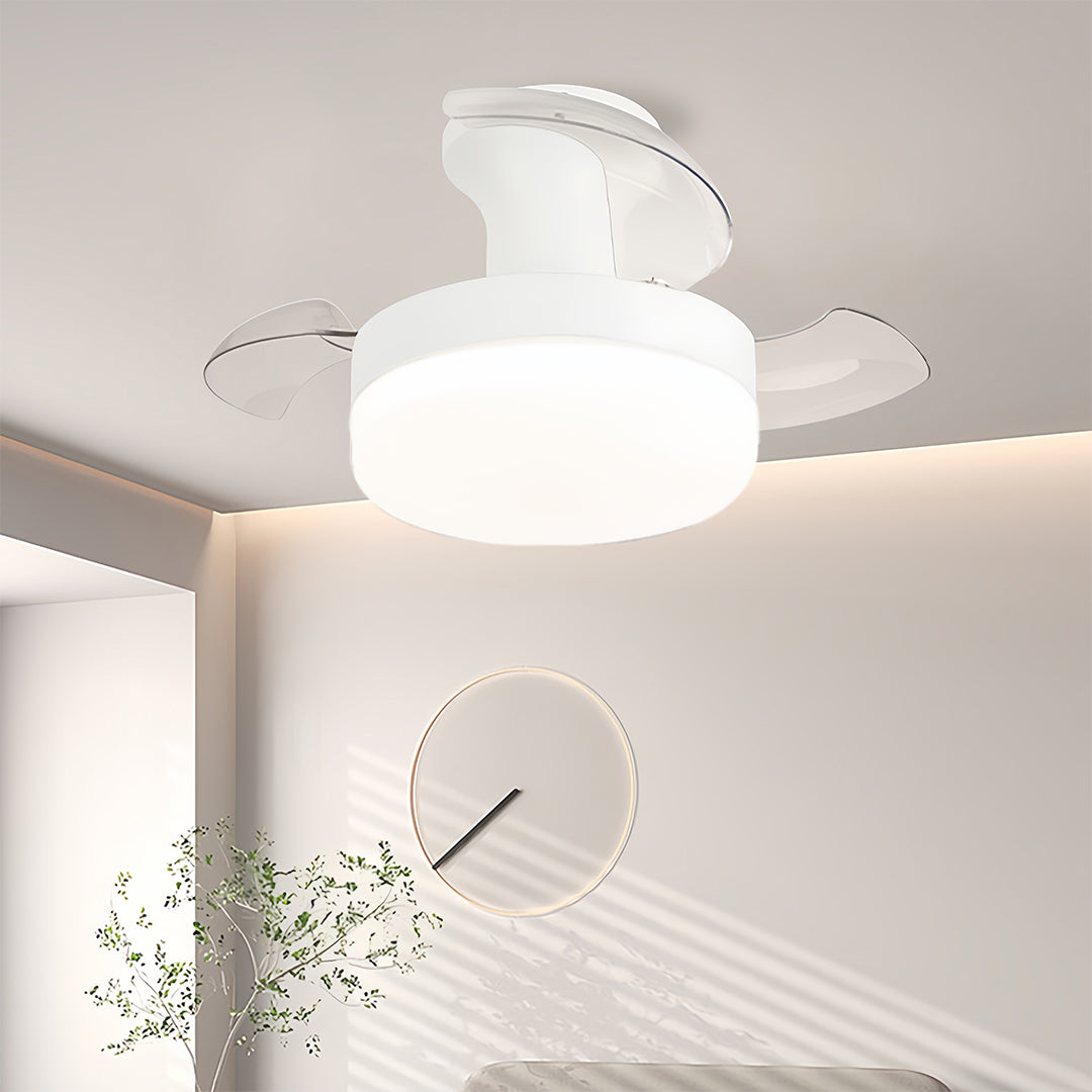 Aura Minimalist LED Ceiling Fan with Dimmable Light and Silent Motor