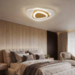 Geometric Triangle LED Ceiling Light in Gold Finish