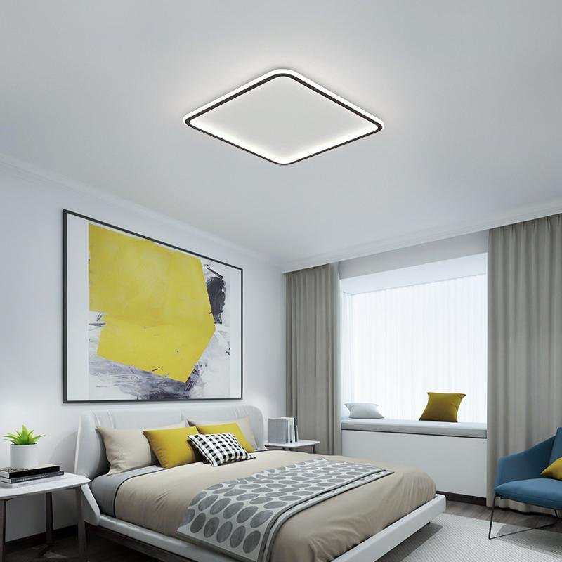 Modern Square LED Ceiling Light with Dimmable Ambient Glow